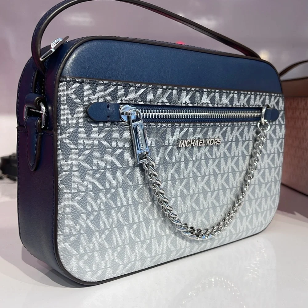Michael Kors Jet Set Item Large Ombré EW Signature ZP Chain XBody Logo Crossbody